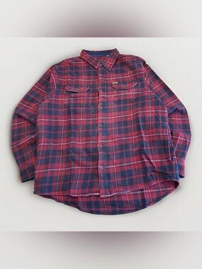 Orvis Flannel Button Down Shirt Heavyweight Fleece Lined Pockets Hunting Fall